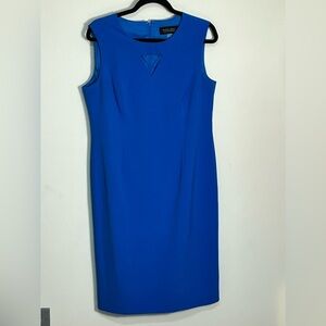 Black Label by Evan Picone Sheath Dress Peacock Blue Size 10